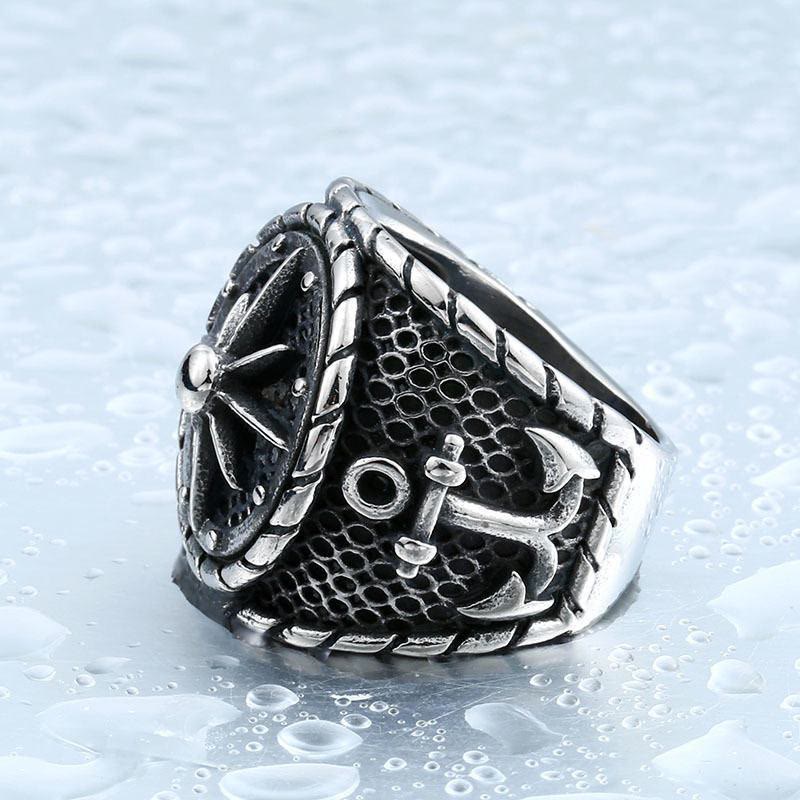 WorldNorse Anchor Aweigh Lighthouse Ship Ring