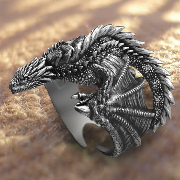 WorldNorse Dragon Open Design Gothic Ring