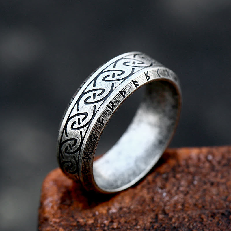 WorldNorse Vintage Rune Amulet Ring - Retro Silver - US 13 - image 0