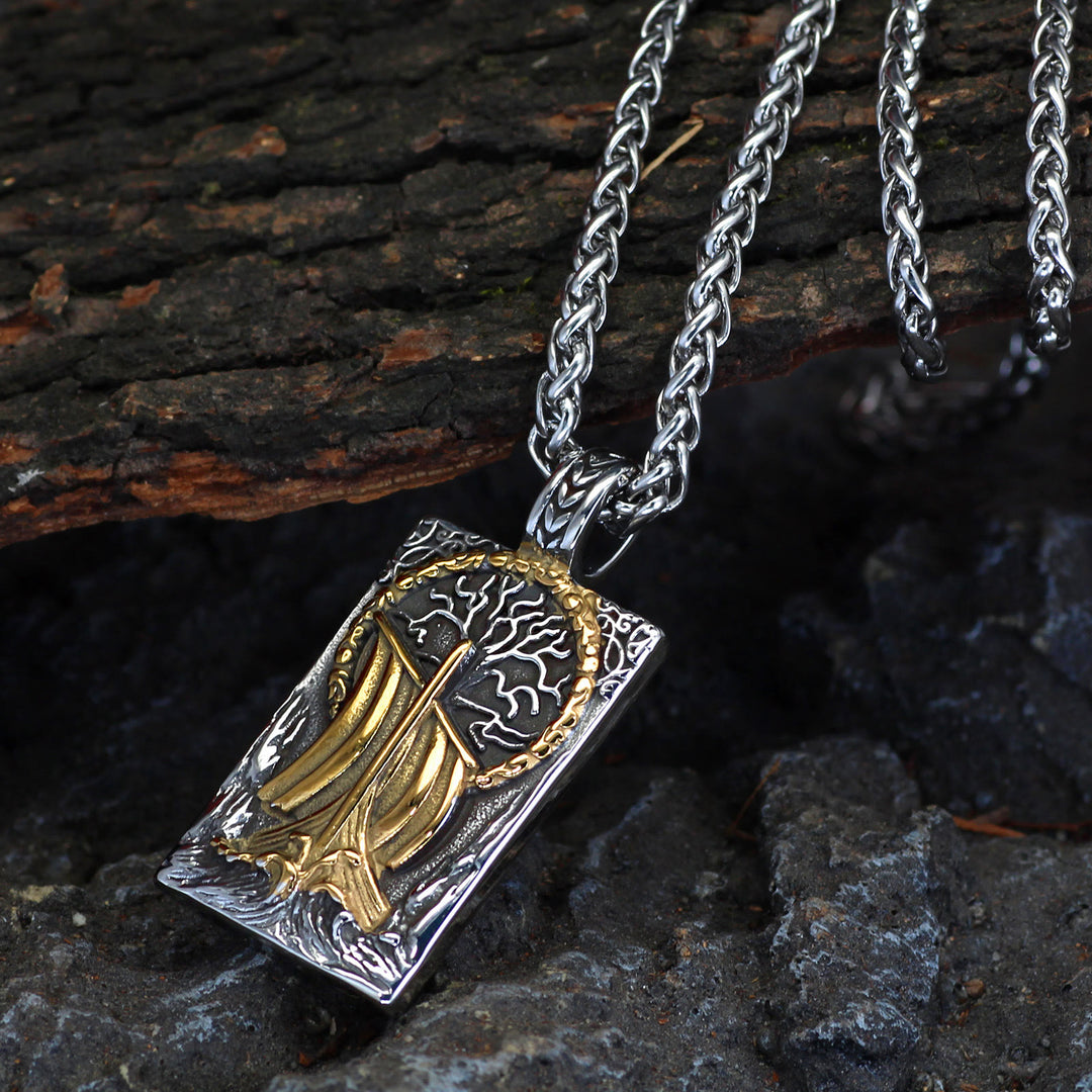 WorldNorse Yggdrasil Pirate Ship Necklace - image 3