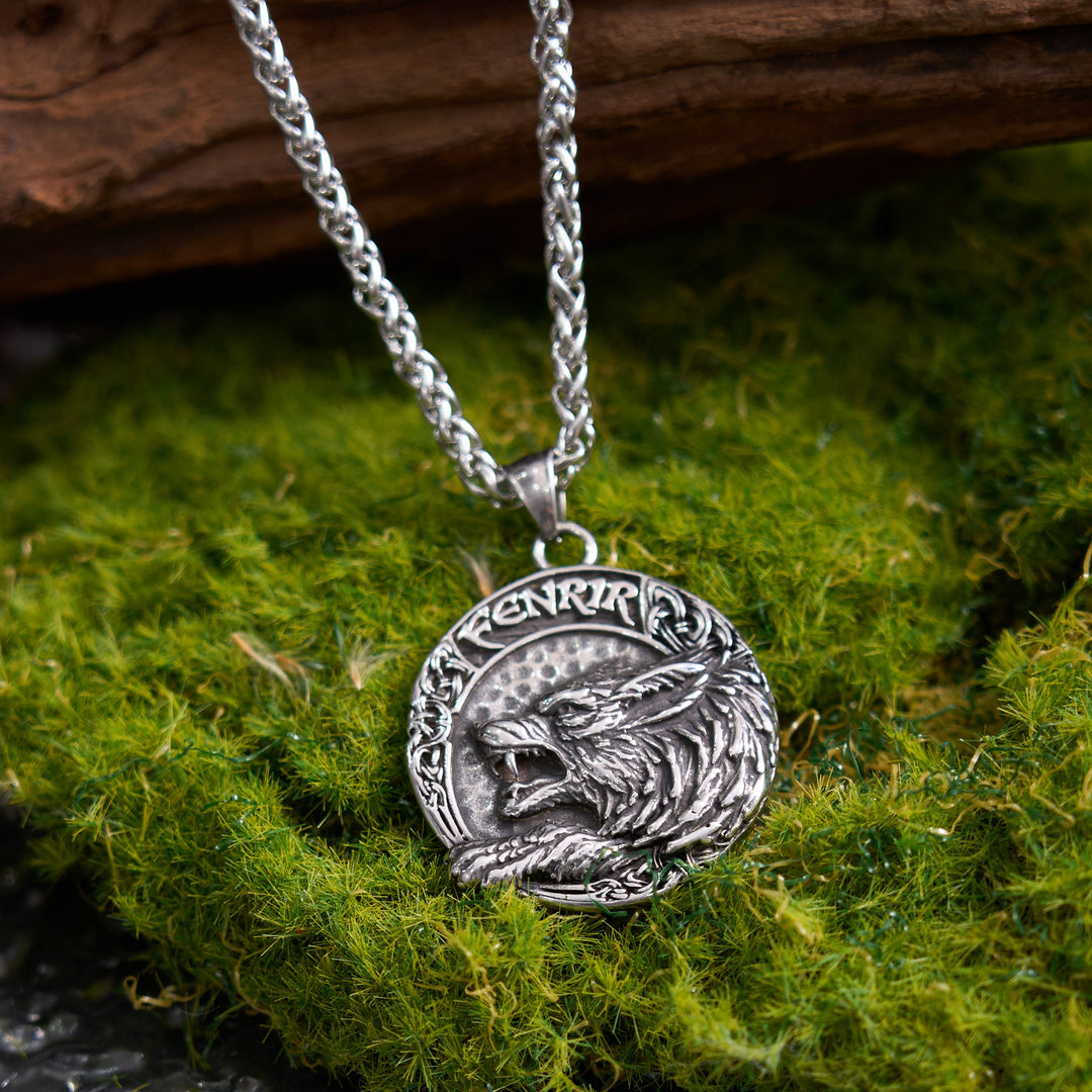 WorldNorse Fenrir Of Wolf And Helm Of Awe Necklace - Silver - image 11