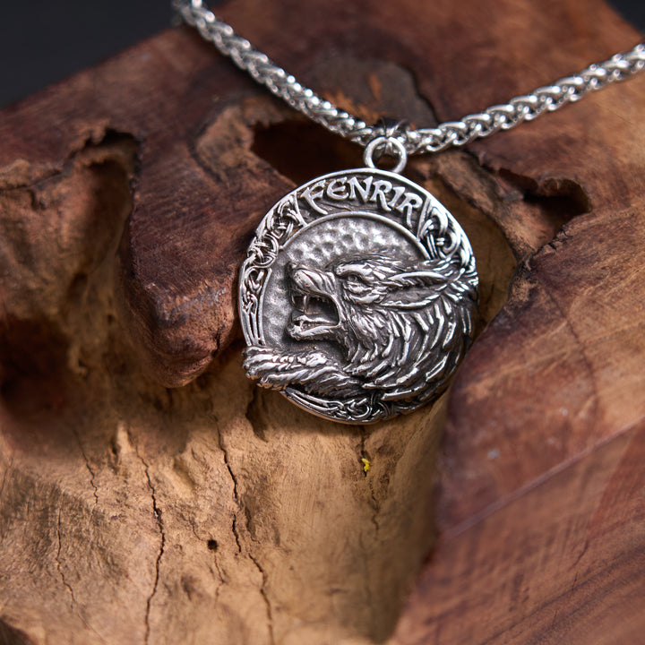 WorldNorse Fenrir Of Wolf And Helm Of Awe Necklace