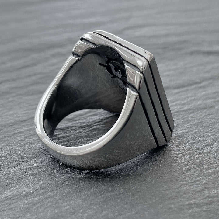 WorldNorse Lightning Bolt Stainless Steel Ring