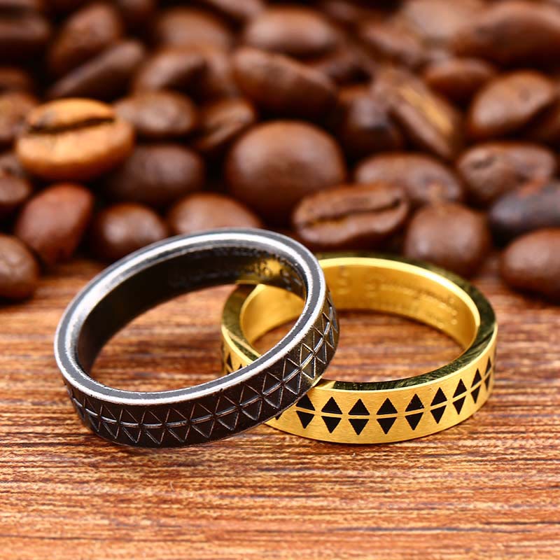 WorldNorse Sawtooth Pattern Stainless Steel Ring