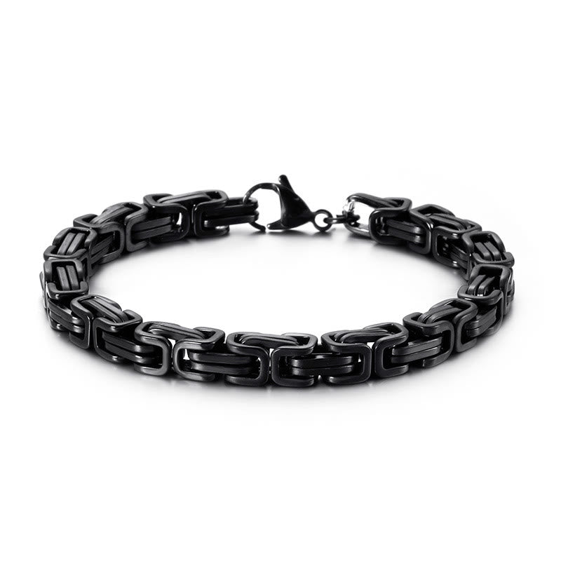 WorldNorse Multi-Size Titanium Steel Link Bracelet - Black - 6mm - 45cm - image 8