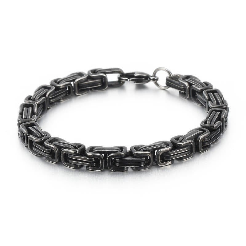 WorldNorse Multi-Size Titanium Steel Link Bracelet - Retro Black - 6mm - 45cm - image 20