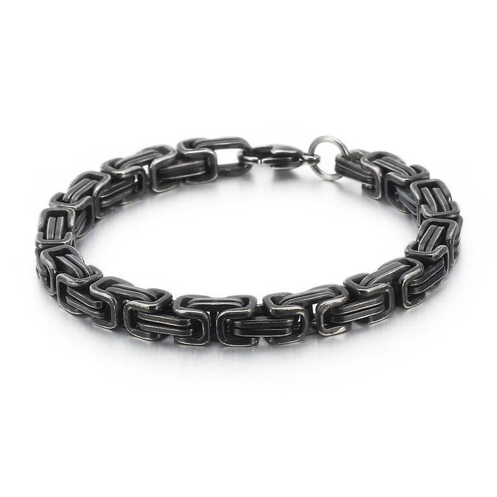 WorldNorse Multi-Size Titanium Steel Link Bracelet - Retro Black - 6mm - 45cm - image 20