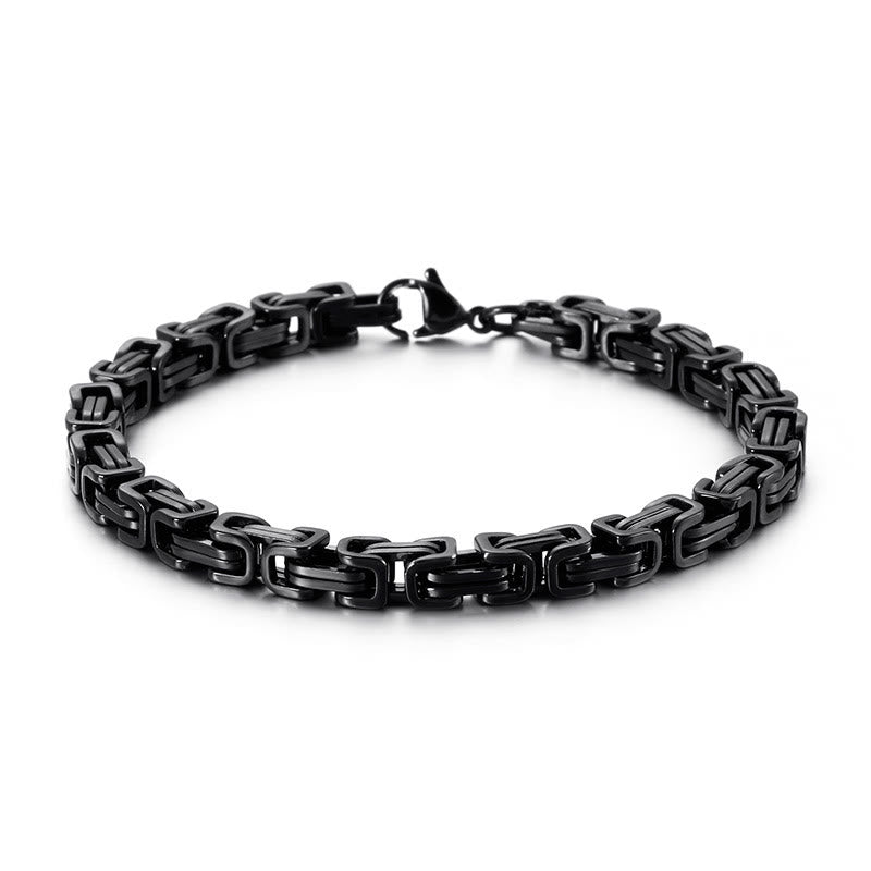 WorldNorse Multi-Size Titanium Steel Link Bracelet - Black - 5mm - 45cm - image 7
