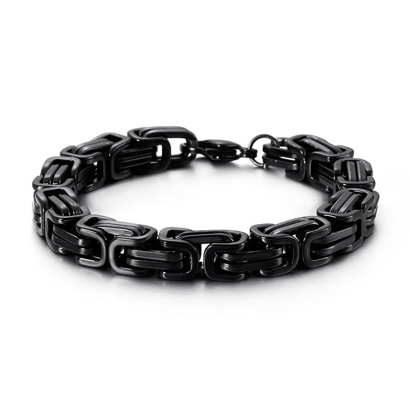 WorldNorse Multi-Size Titanium Steel Link Bracelet - Black - 8mm - 45cm - image 9