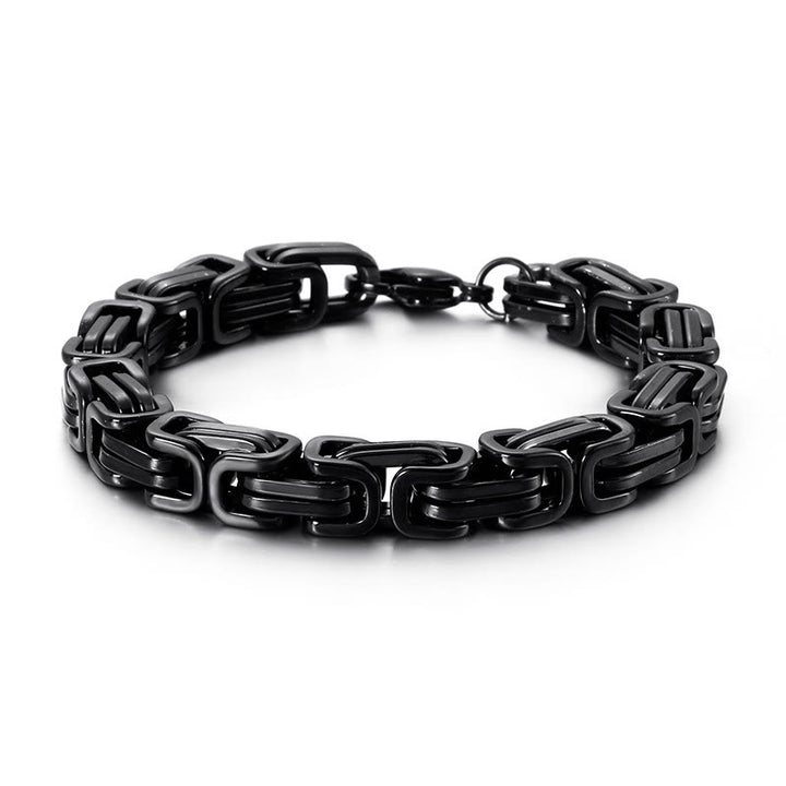 WorldNorse Multi-Size Titanium Steel Link Bracelet - Black - 8mm - 45cm - image 9