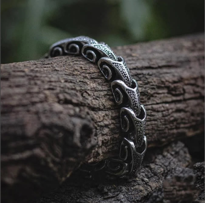 WorldNorse Vintage Dragon Bones Stainless Steel Animal Bracelet - image 5