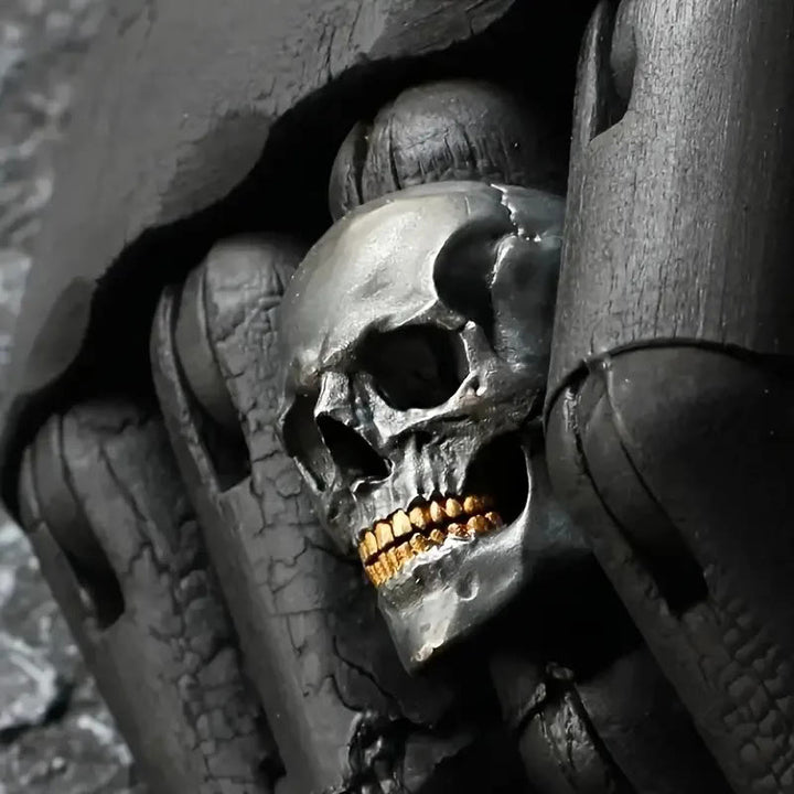 WorldNorse Bone Reaper Skull Head Skeleton Ring - image 1