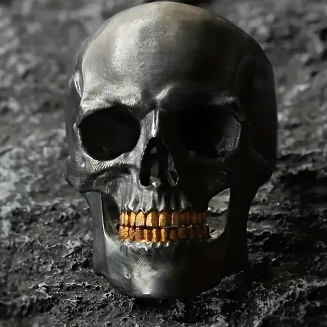 FREE Today: Bone Reaper Skull Head Skeleton Ring