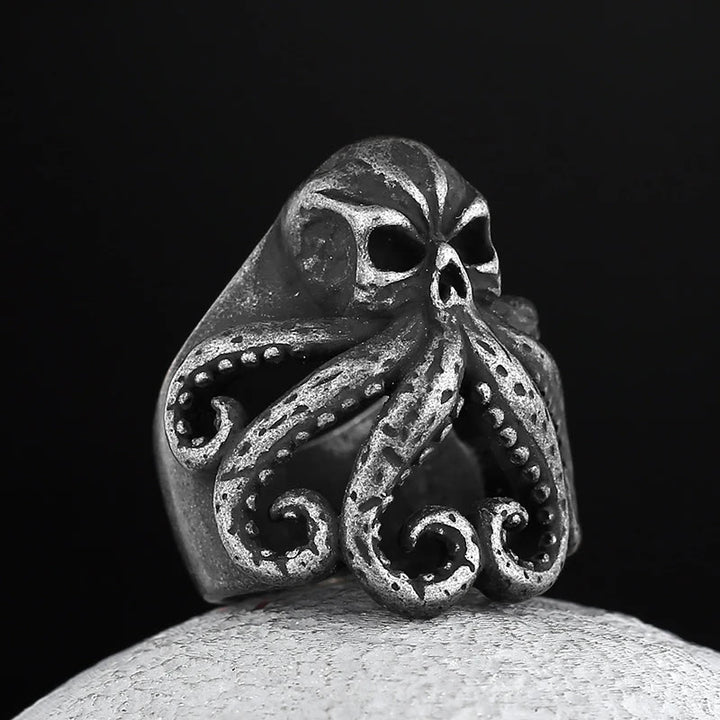 WorldNorse Octopus Skull Punk Stainless Steel Seaman Ring - image 9