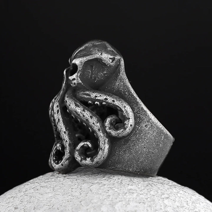 WorldNorse Octopus Skull Punk Stainless Steel Seaman Ring - image 10