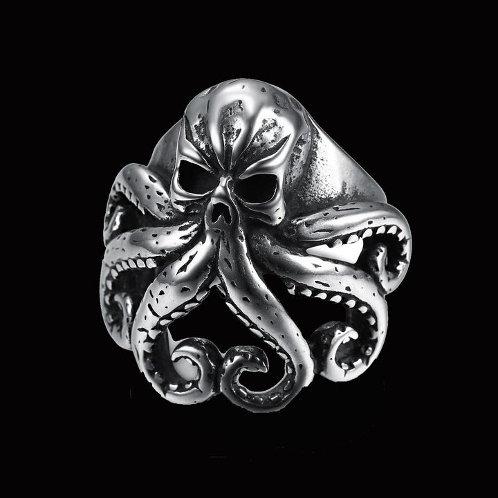 WorldNorse Octopus Skull Punk Stainless Steel Seaman Ring - image 6