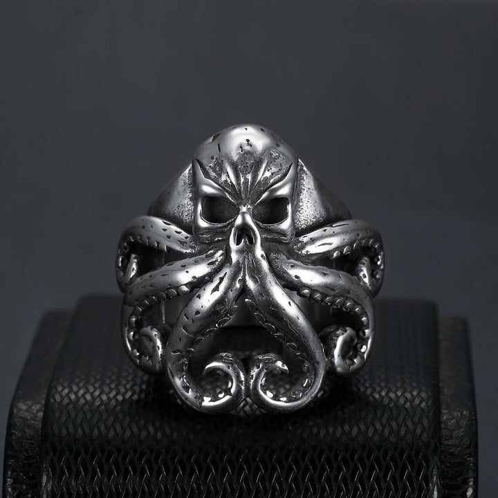WorldNorse Octopus Skull Punk Stainless Steel Seaman Ring - image 4