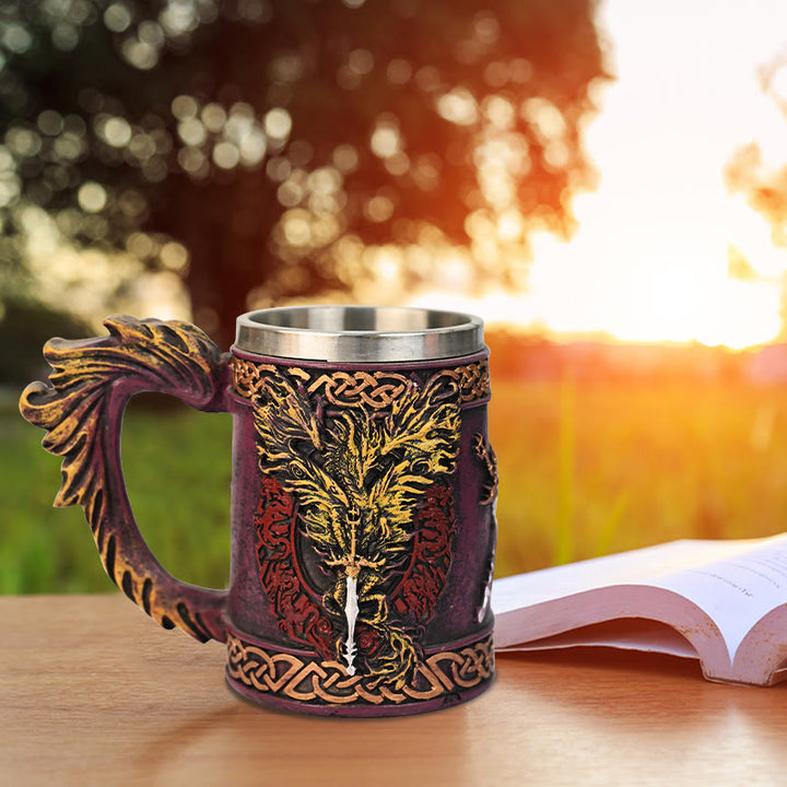 WorldNorse Dragon Flame Blade Mug