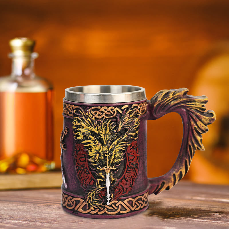 WorldNorse Dragon Flame Blade Mug