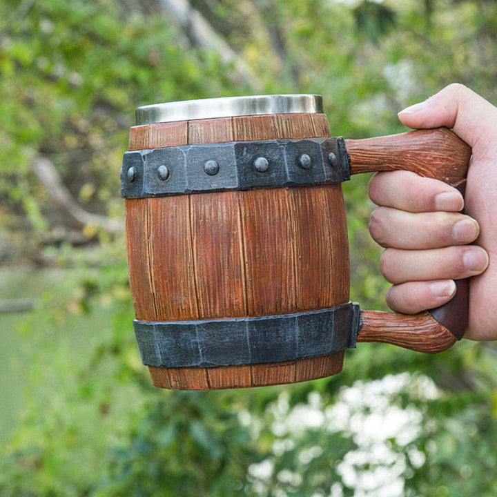 WorldNorse Viking Wood Beer Mug