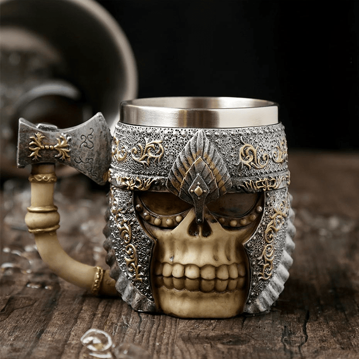 WorldNorse Viking Skull Warrior Mug