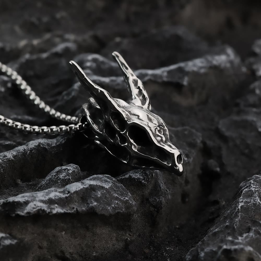 WorldNorse Dragon Spirit Skull Bone Necklace - Necklace - image 0