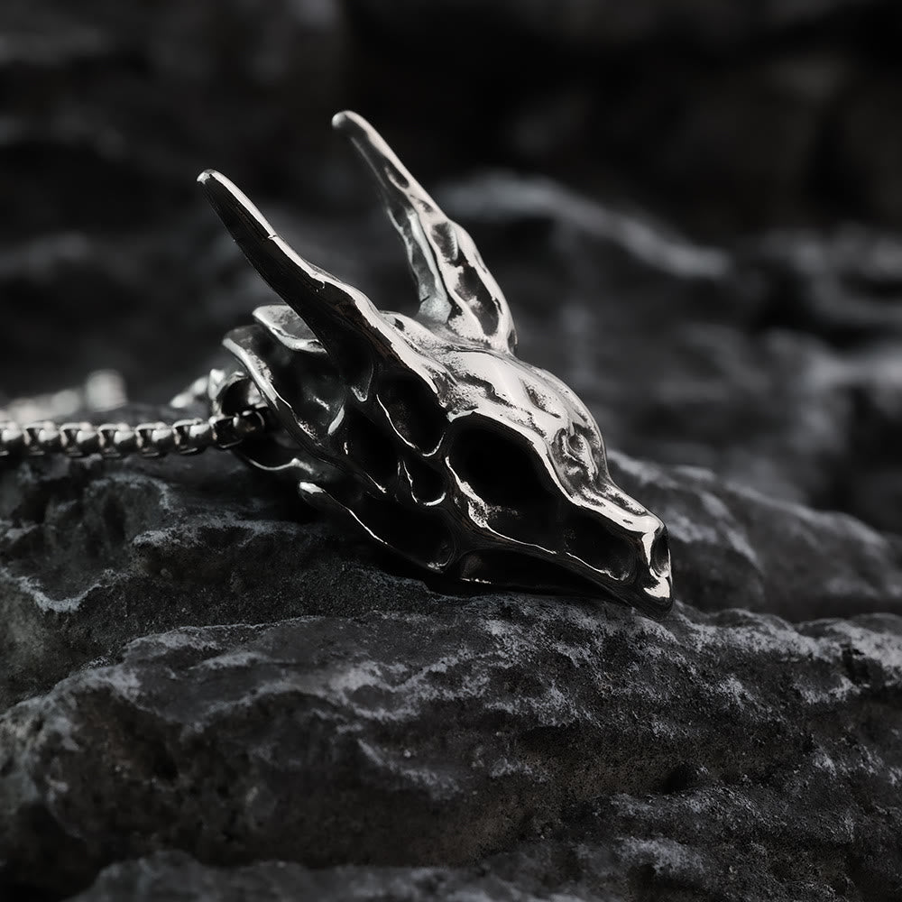 WorldNorse Dragon Spirit Skull Bone Necklace - image 2
