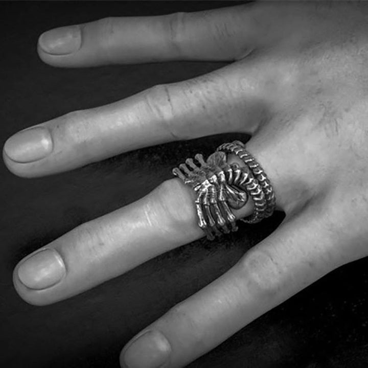 FREE Today: Alien Facehugger Claw Skull Ring