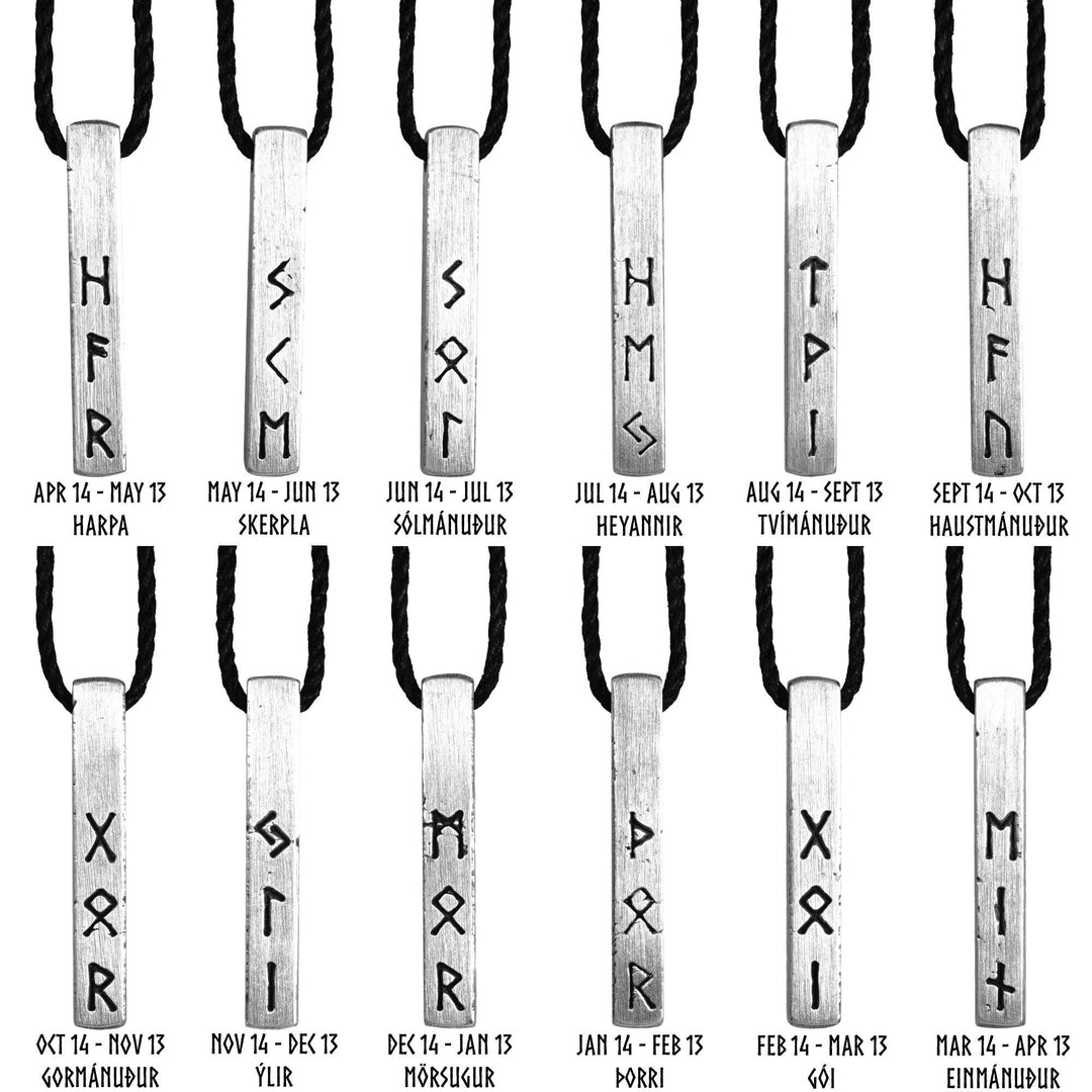 WorldNorse Viking Rune Lunar Month Necklace - image 13