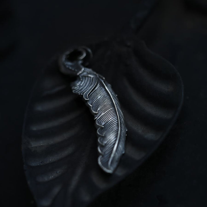WorldNorse Handcrafted 999 Silver Feather Necklace - image 6