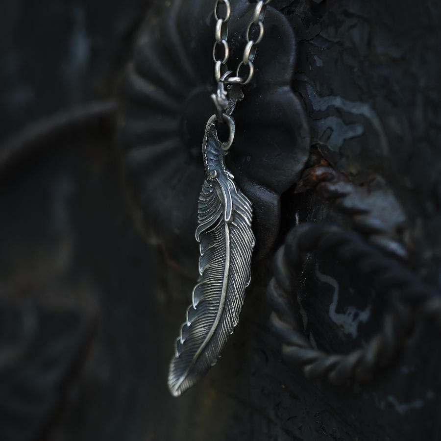 WorldNorse Handcrafted 999 Silver Feather Necklace - image 0