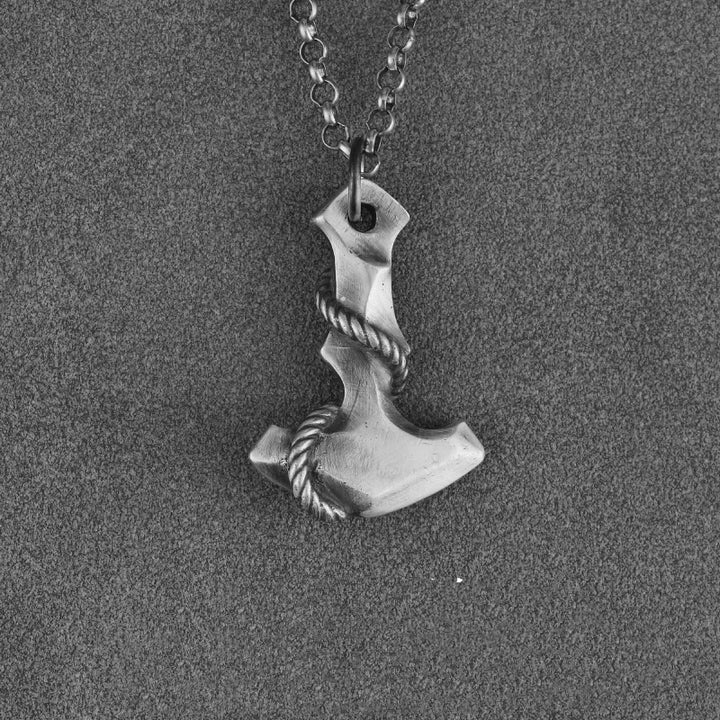 WorldNorse Handcrafted 999 Silver Anchor Necklace - With Rolo Chain - 55cm - image 2