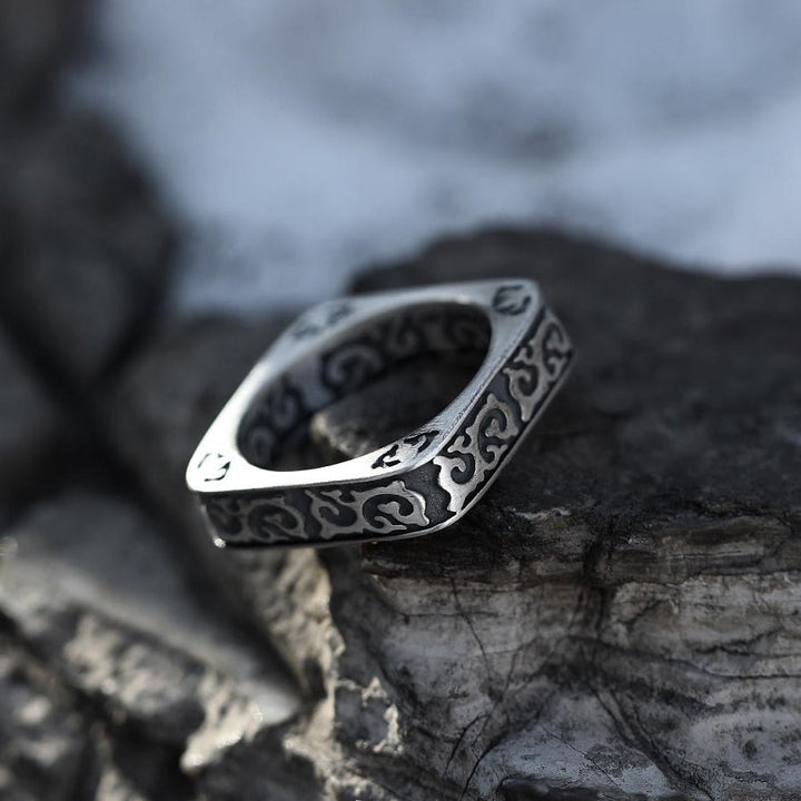 WorldNorse 925 Sterling Silver Dragon Pattern Ring