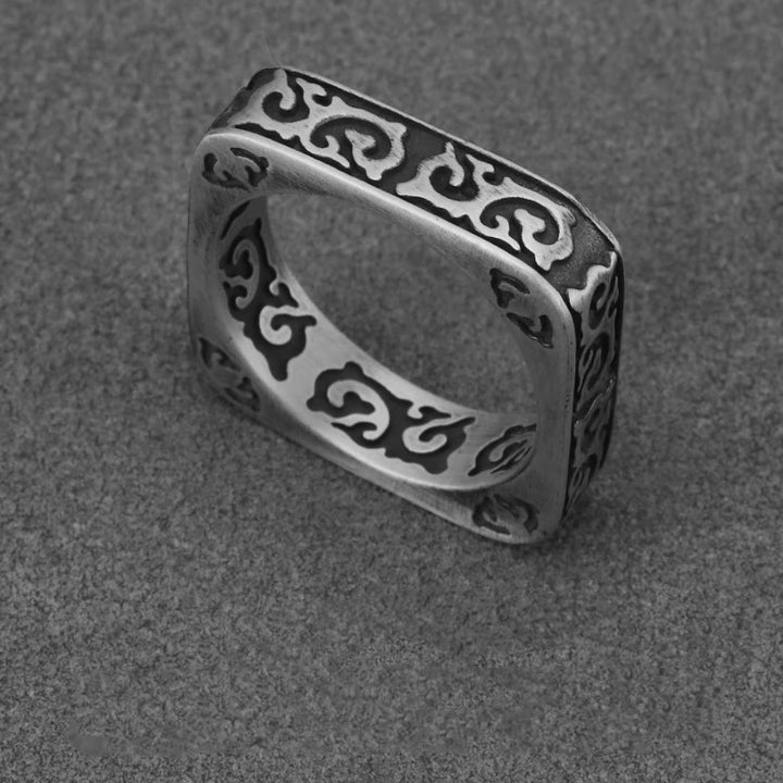 WorldNorse 925 Sterling Silver Dragon Pattern Ring