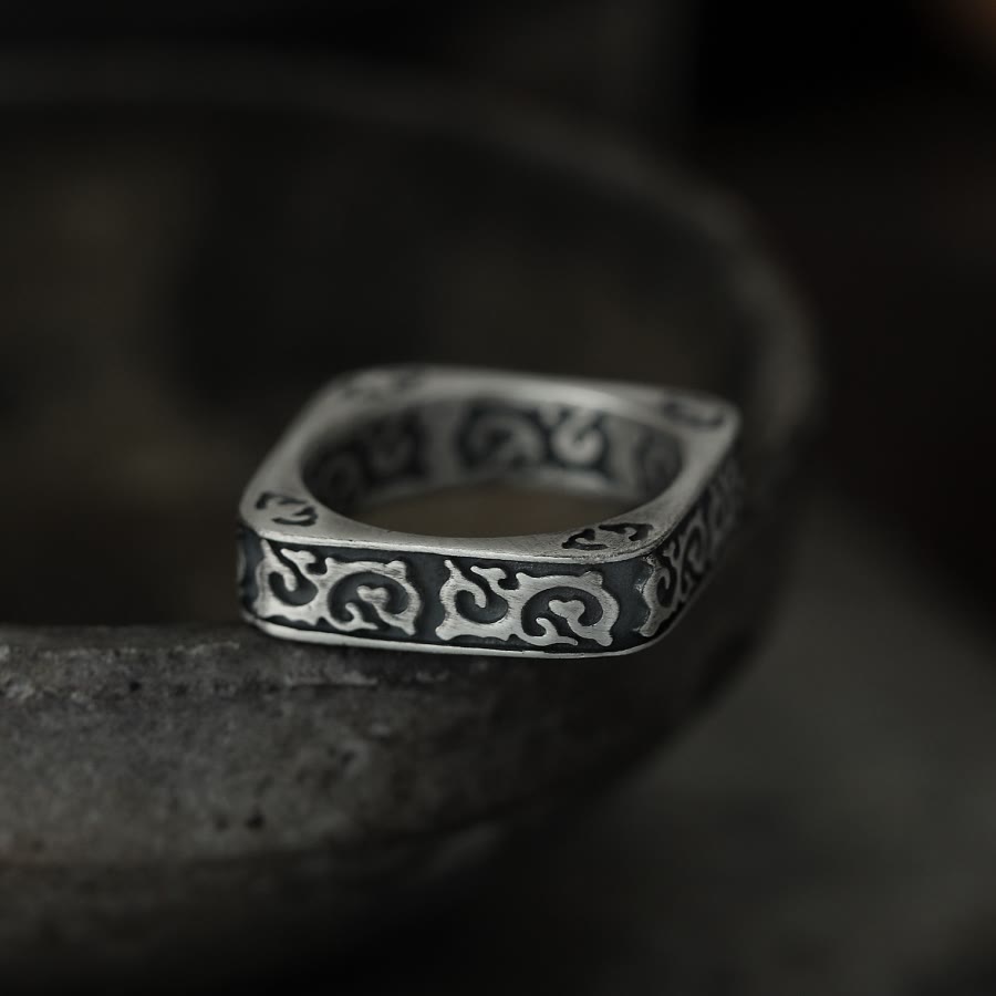 WorldNorse 925 Sterling Silver Dragon Pattern Ring