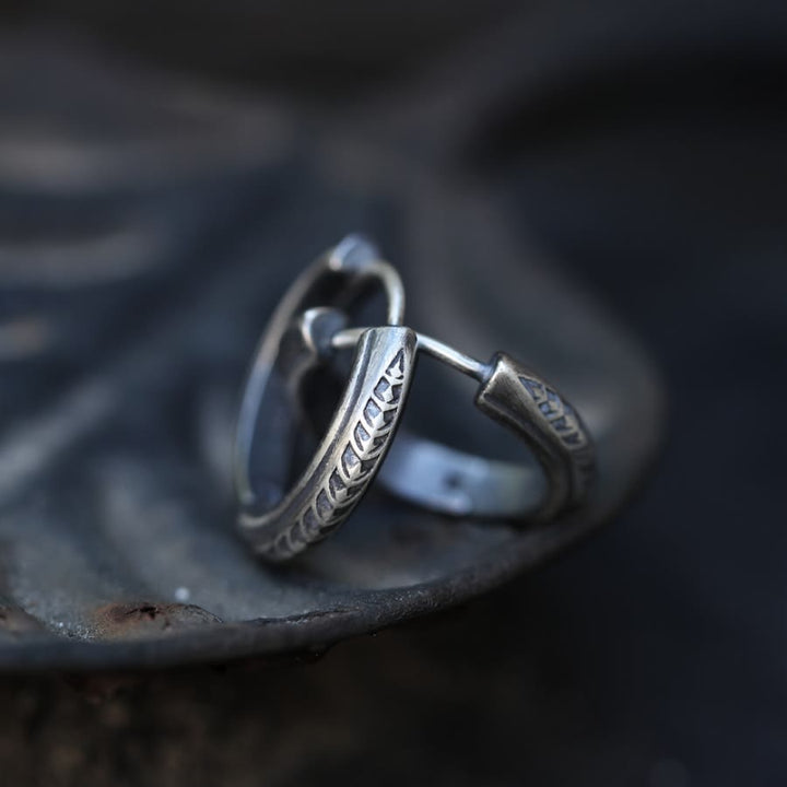 WorldNorse 925 Sterling Silver Dragon Scale Earrings - image 4