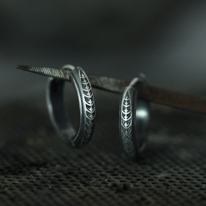 WorldNorse 925 Sterling Silver Dragon Scale Earrings - image 3