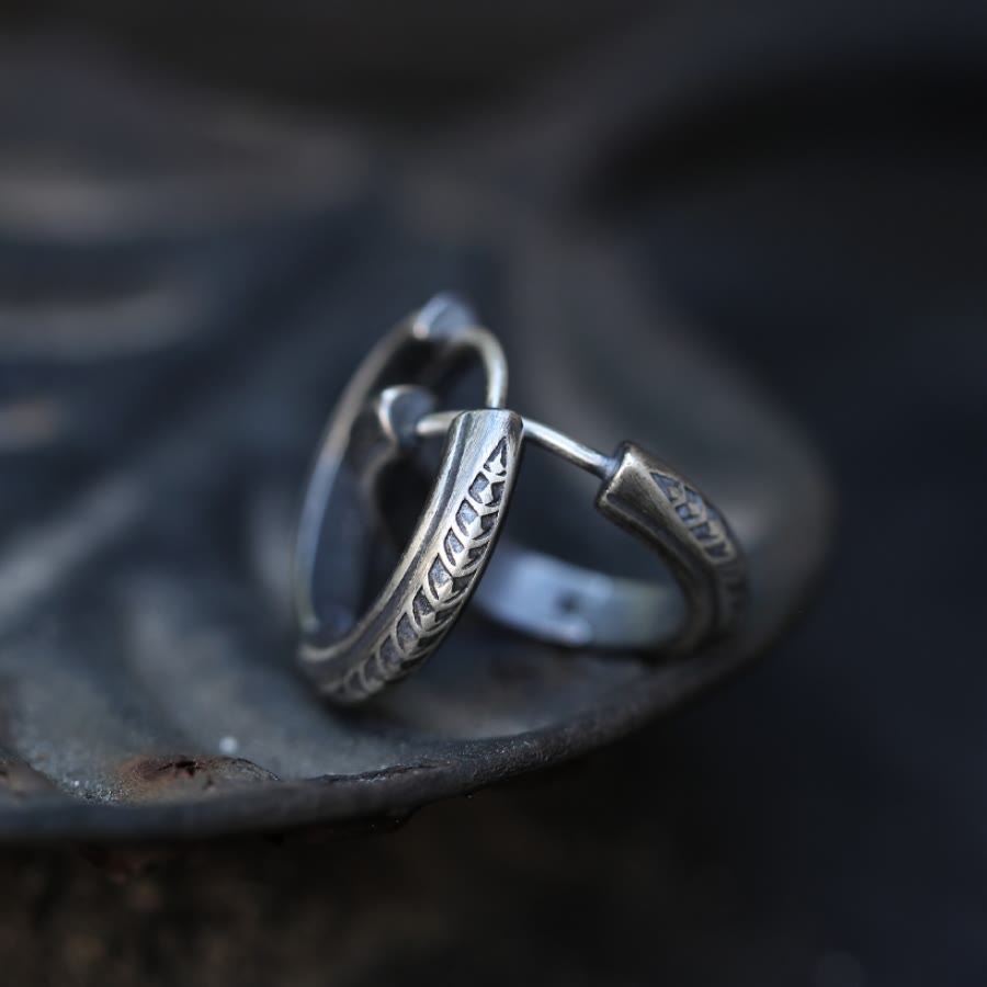 WorldNorse Handcrafted 925 Silver Dragon Scale Earrings - image 4