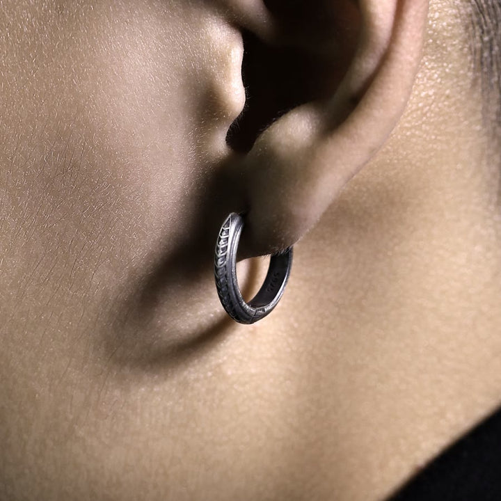 WorldNorse 925 Sterling Silver Dragon Scale Earrings - image 1