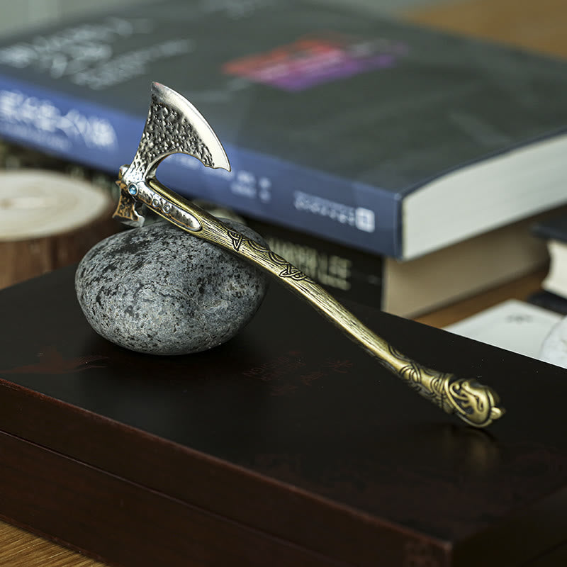 WorldNorse 925 Sterling Silver Viking Battle Axe Figurine - image 3
