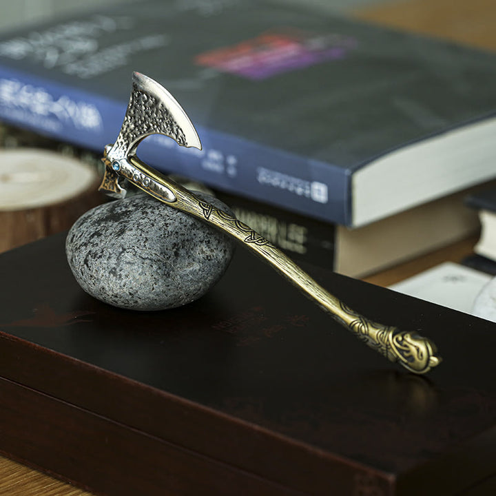 WorldNorse 925 Sterling Silver Viking Battle Axe Figurine - image 3