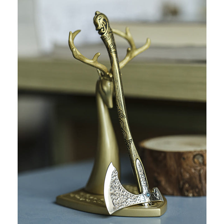 WorldNorse 925 Sterling Silver Viking Battle Axe Figurine - image 5