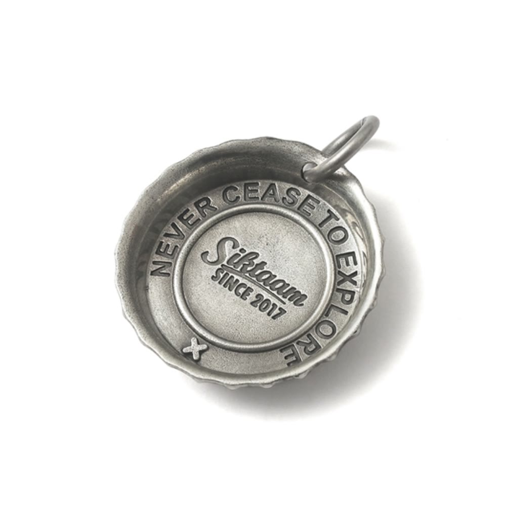 WorldNorse Handcrafted 925 Silver Bottle Cap Necklace - image 3