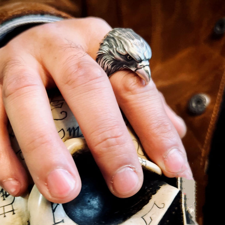 WorldNorse Handcrafted 925 Silver Raven Ring - image 3