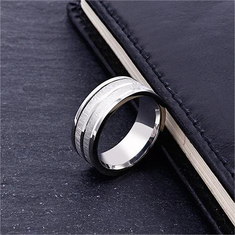 WorldNorse Titanium Steel Brushed Ring