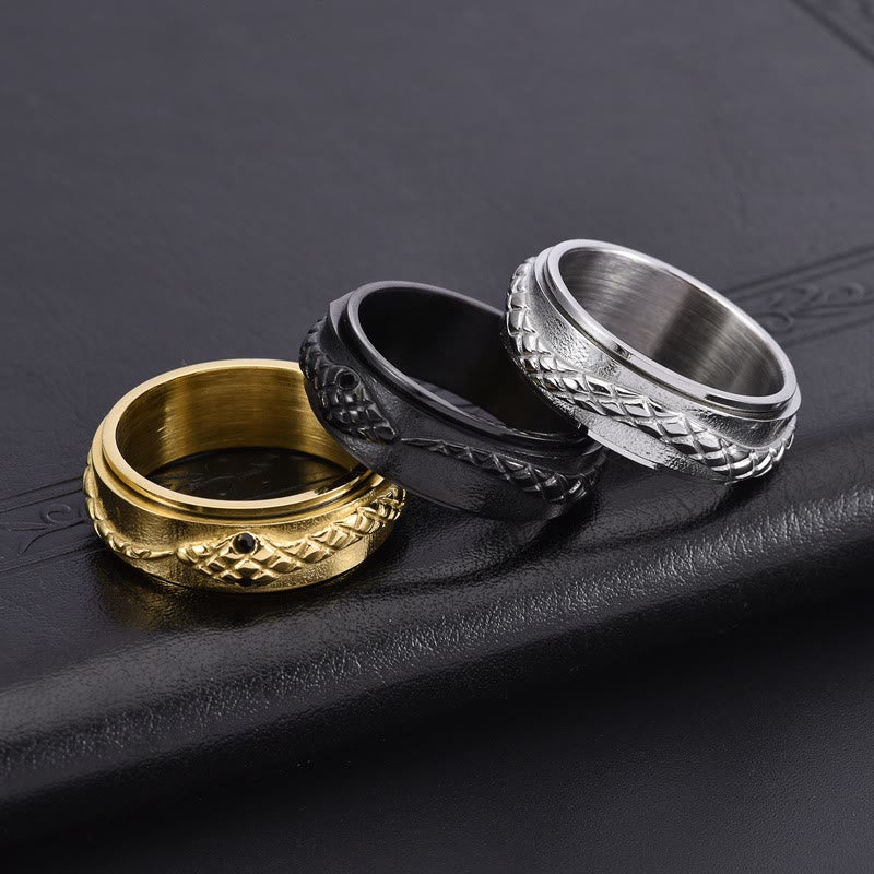 WorldNorse Snake Rotatable Ring