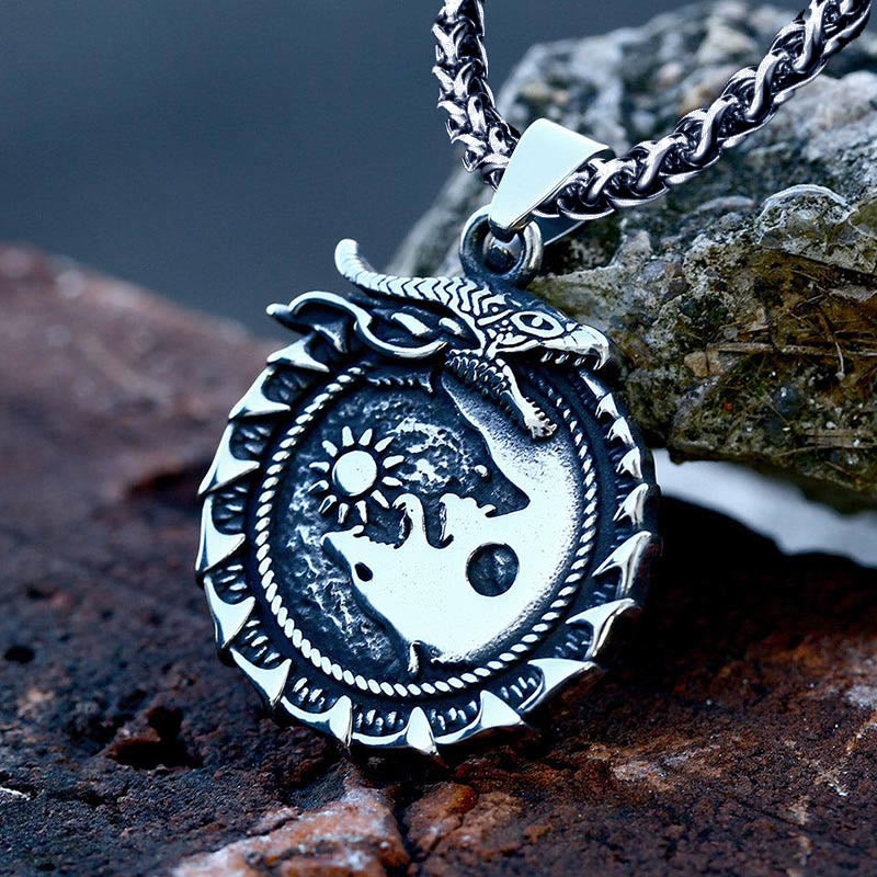 WorldNorse Jormungandr Surrounded Necklace - Necklace - image 0