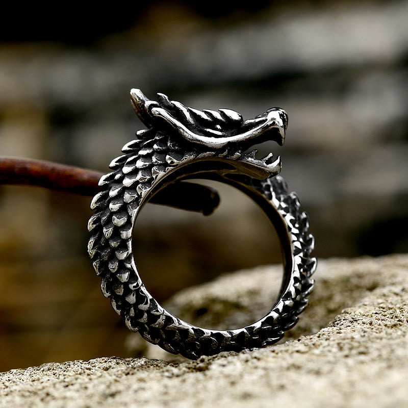 WorldNorse Stainless Steel Dragon Ring