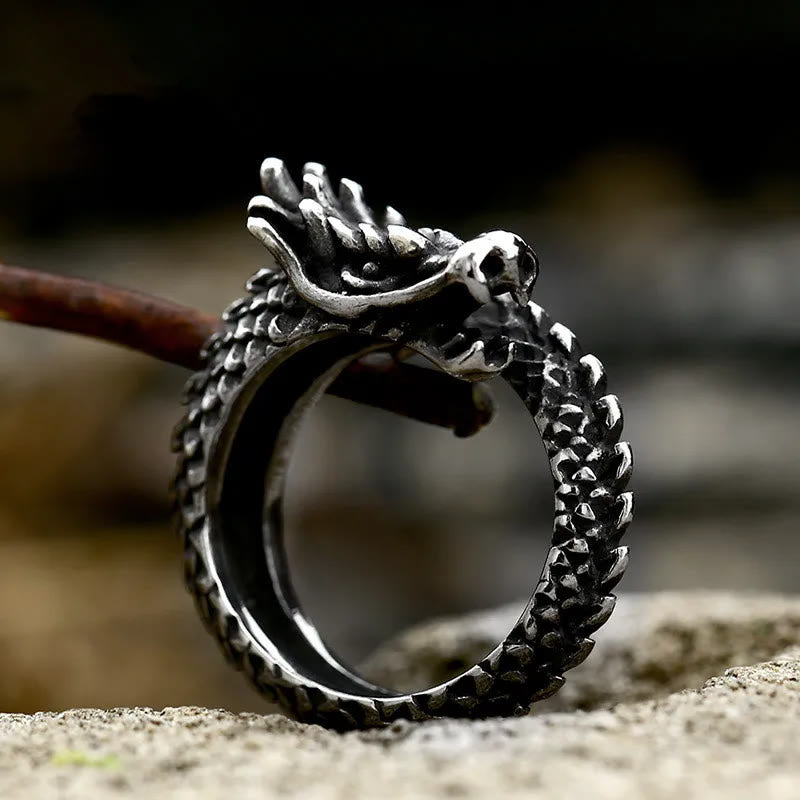 WorldNorse Stainless Steel Dragon Ring - US 13 - image 0