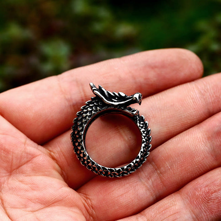 WorldNorse Stainless Steel Dragon Ring